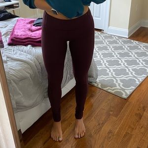 maroon lululemon leggings